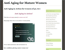 Tablet Screenshot of anti-aging-4-mature-women.com